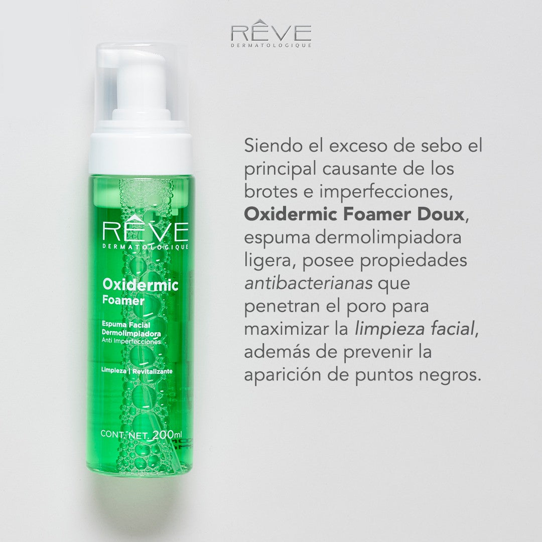 REVE Oxidermic Foamer Doux, Espuma Facial de Limpieza Anti Imperfecciones