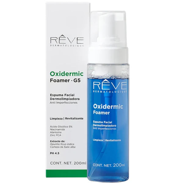 REVE Oxidermic Foamer G5, Espuma Facial de Limpieza Anti Imperfecciones