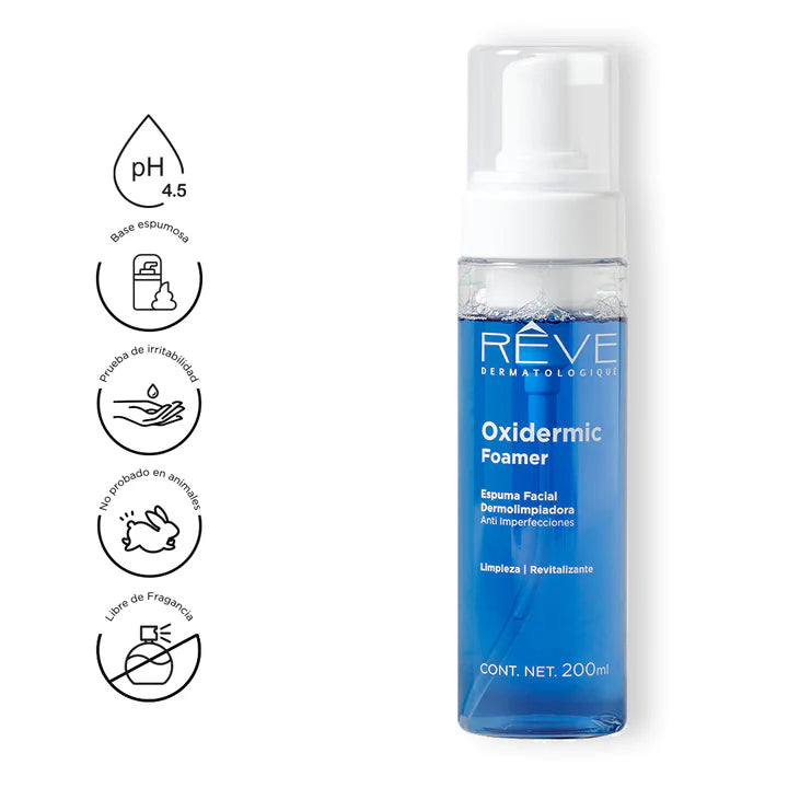 REVE Oxidermic Foamer G5, Espuma Facial de Limpieza Anti Imperfecciones