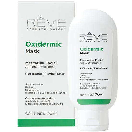 REVE Oxidermic Mask, Mascarilla Facial Anti Imperfecciones, Piel Grasa