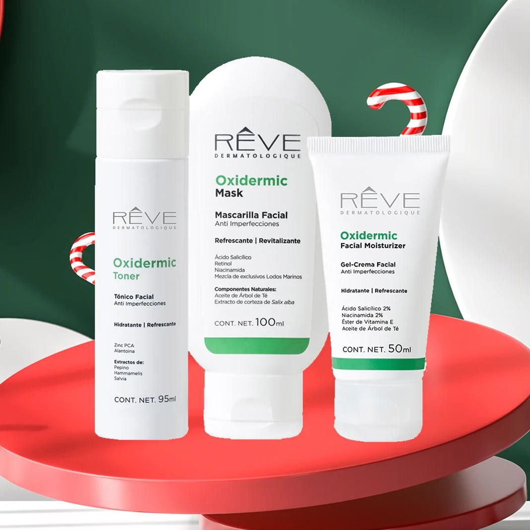 REVE Oxidermic Mask, Mascarilla Facial Anti Imperfecciones, Piel Grasa