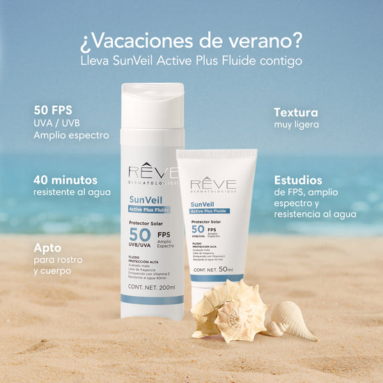 REVE SunVeil Active Plus Fluide, Protector Solar Ultra Fluido FPS50 UVA/UVB, 50ml