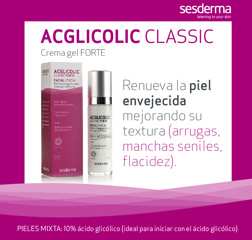 SESDERMA ACGLICOLIC CLASSIC Forte Crema Gel con Ácido Glicólico, 50ml