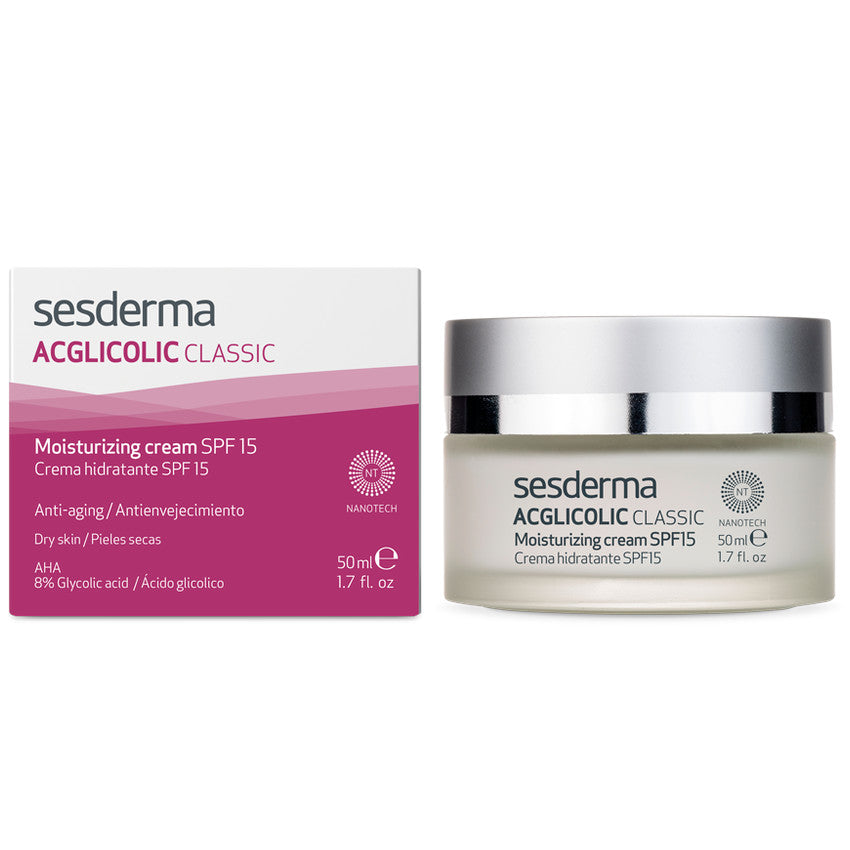 SESDERMA ACGLICOLIC CLASSIC Crema Hidratante con Ácido Glicólico, SPF15