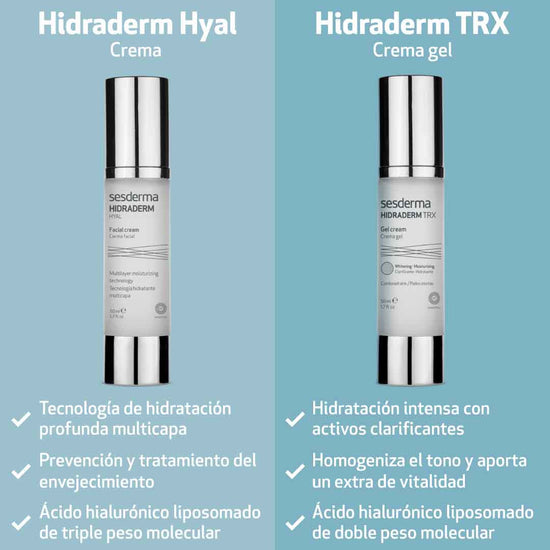 SESDERMA HIDRADERM HYAL Crema Facial con 3 Tipos de Ácido Hialurónico, 50ml