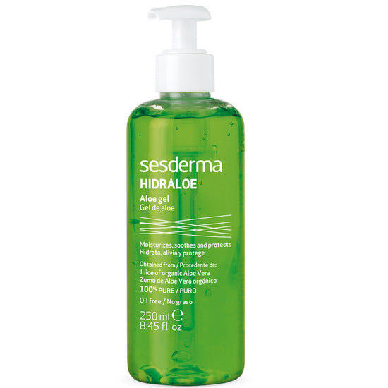 SESDERMA HIDRALOE Gel de Aloe Orgánico 100% Puro, Hidrata Alivia, 250ml