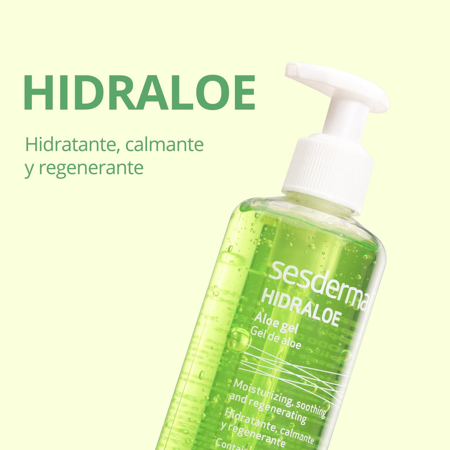 SESDERMA HIDRALOE Gel de Aloe Orgánico 100% Puro, Hidrata Alivia, 250ml