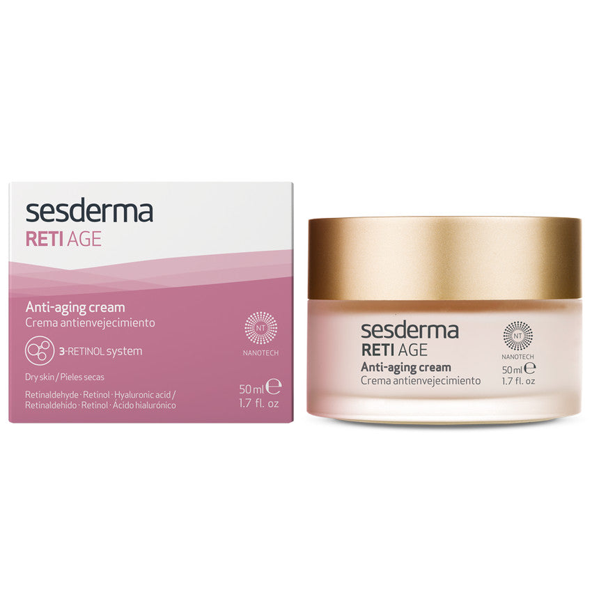 SESDERMA RETI AGE Crema Facial Antiedad, 3-Retinol System, 50ml