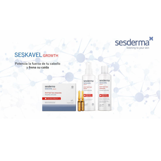 SESDERMA SESKAVEL Champú Anticaída, Previene y Frena la Caída de Cabello