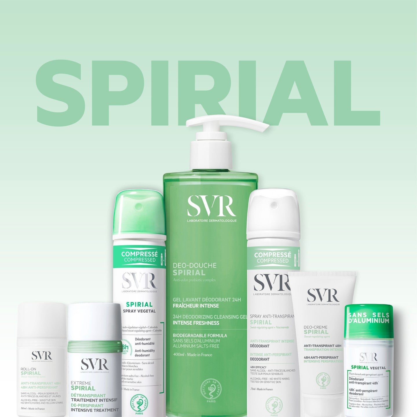 SVR Spirial Végétal Spray, Desodorante Vegano, Activos Naturales, 24hrs. 75ml