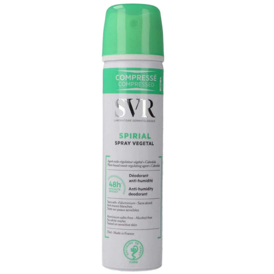 SVR Spirial Végétal Spray, Desodorante Vegano, Activos Naturales, 48hrs. 75ml