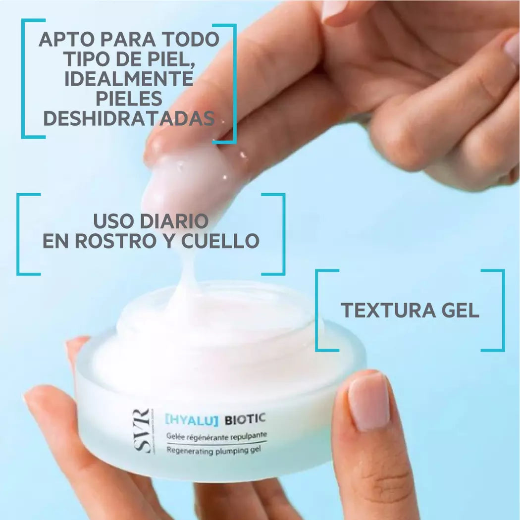 SVR Hyalu Biotic, Gel Regenerador, Redensificante y Ultrahidratante, 50ml