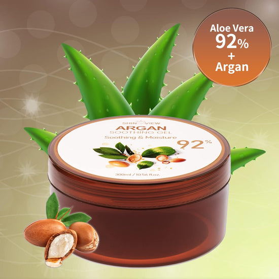 SHINSIAVIEW Argan Soothing Gel, Gel de Argán con Áloe Vera 92%