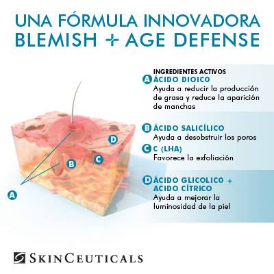 SkinCeuticals Blemish + Age Defense, Sérum Facial Anti-Imperfecciones, 30ml