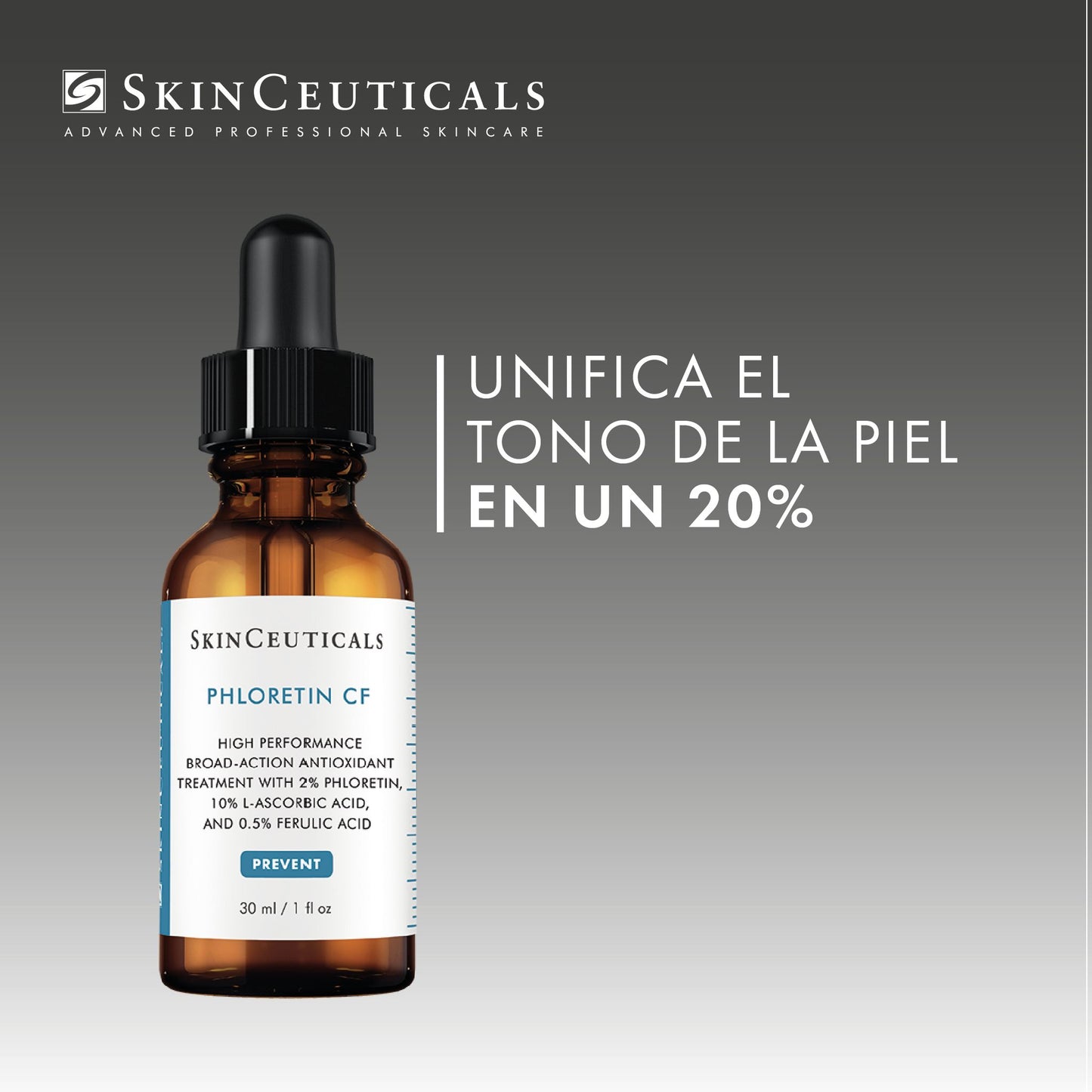 SkinCeuticals Phloretin CF, Sérum Facial Antioxidante y Anti-Manchas, 30ml