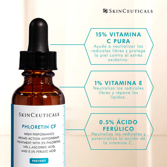 SkinCeuticals Phloretin CF, Sérum Facial Antioxidante y Anti-Manchas, 30ml