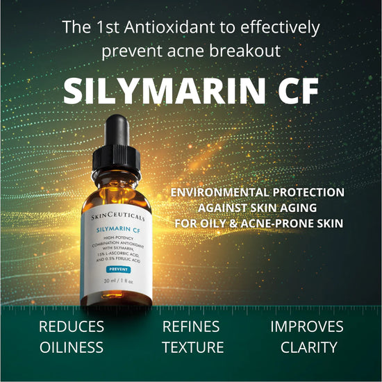 SkinCeuticals Silymarin CF, Con Vitamina C, Sérum Sin Aceite para Piel Grasa, 30ml