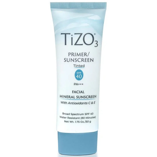 TIZO 3 Primer Sunscreen, Protector Solar Mineral, Facial, Con Color, SPF40, 50g