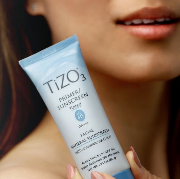 TIZO 3 Primer Sunscreen, Protector Solar Mineral, Facial, Con Color, SPF40, 50g