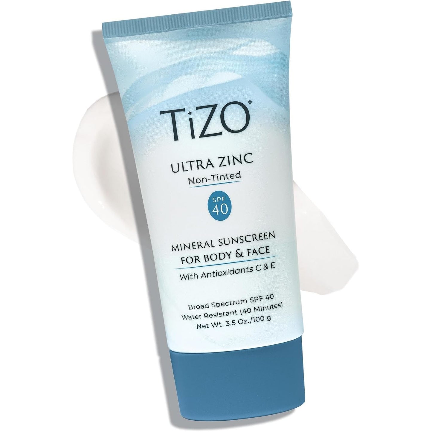 TIZO Ultra Zinc Protector Solar Mineral Sin Color para Cara y Cuerpo SPF40, 100g