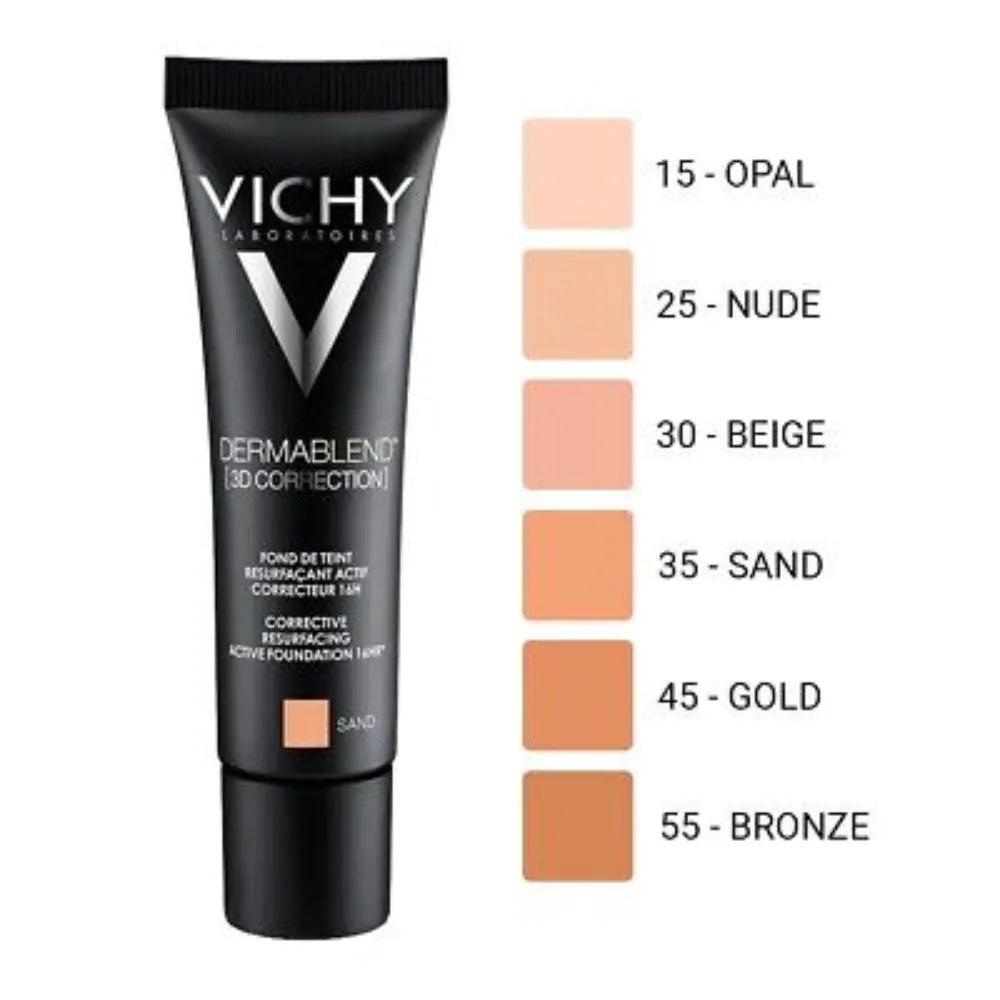 VICHY Dermablend 3D Correction Base de Maquillaje Tono 55 Bronze SPF25 ...