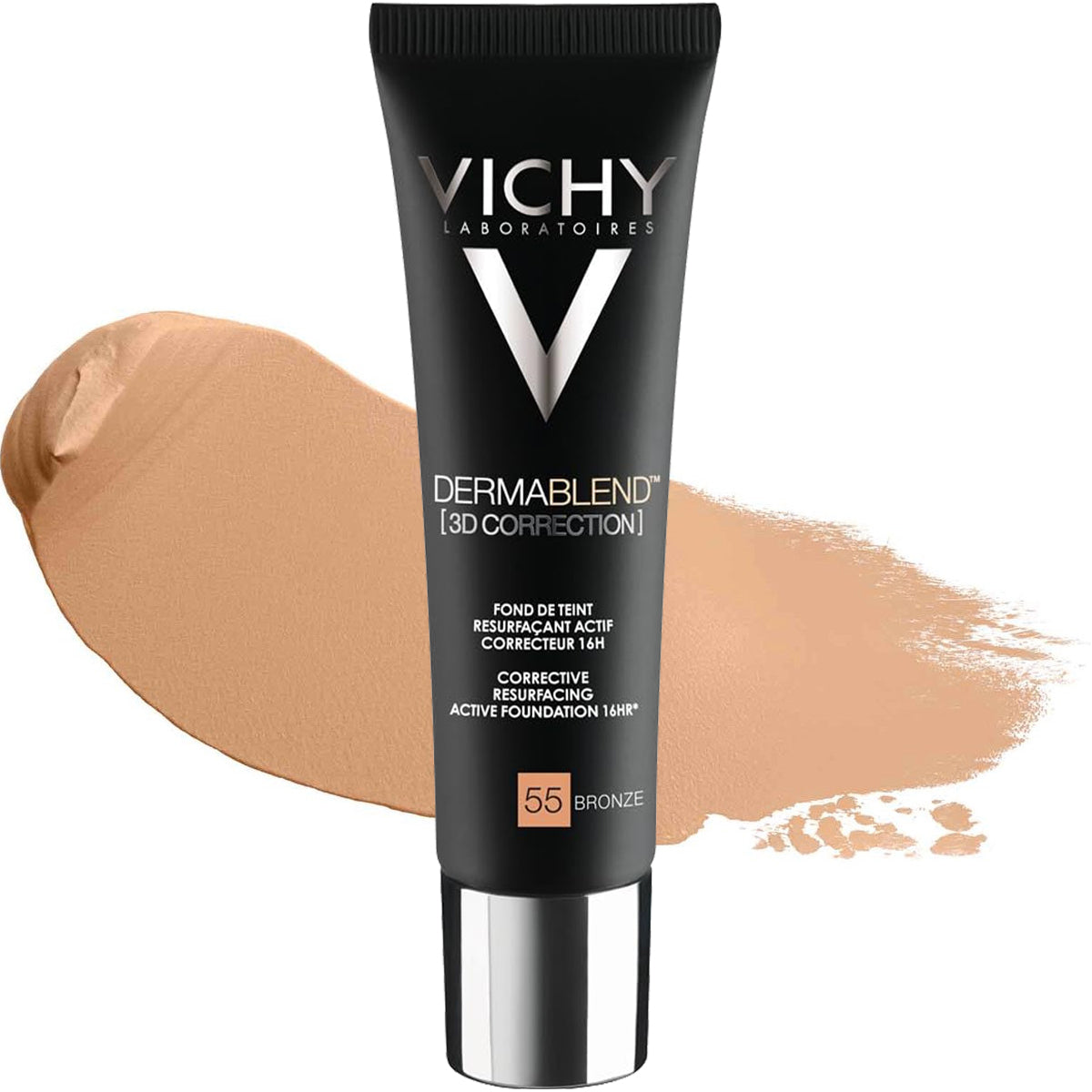 VICHY Dermablend 3D Correction Base de Maquillaje Tono 55 Bronze SPF25, 30ml