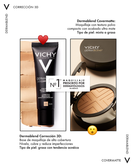 VICHY Dermablend Covermatte Polvo Compacto de Alta Cobertura 9.5gr