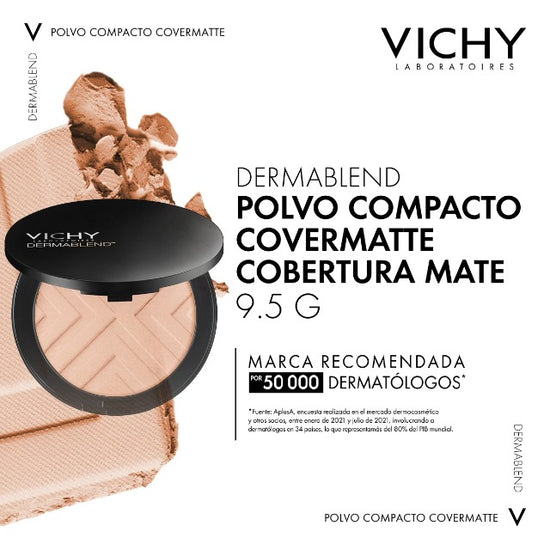 VICHY Dermablend Covermatte Polvo Compacto de Alta Cobertura 9.5gr