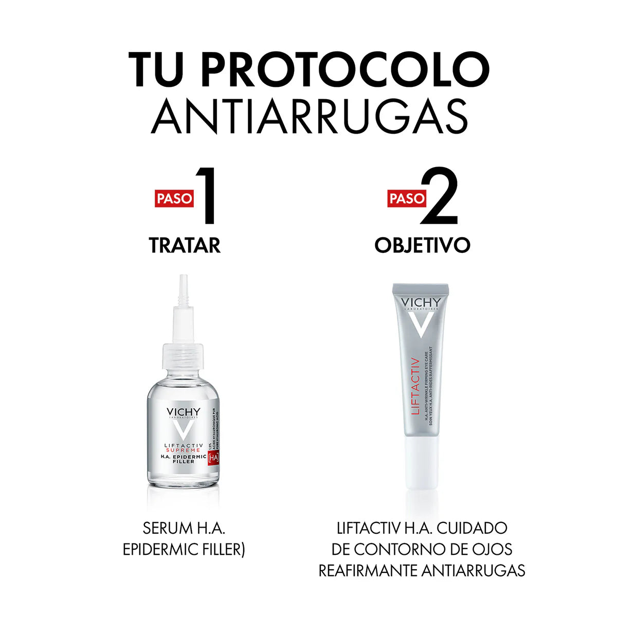 VICHY Liftactiv Contorno de Ojos Reafirmante H.A. Reduce Arrugas y Ojeras, 15ml