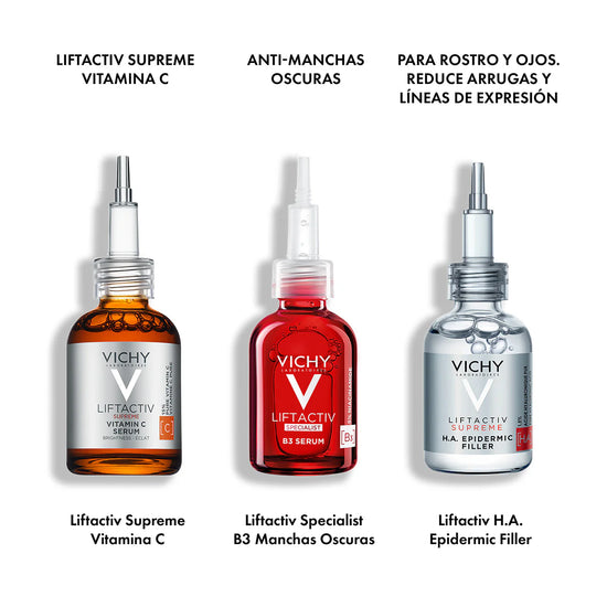 VICHY Liftactiv Supreme Vitamina C Sérum Facial, Luminosidad y Firmeza, 20ml