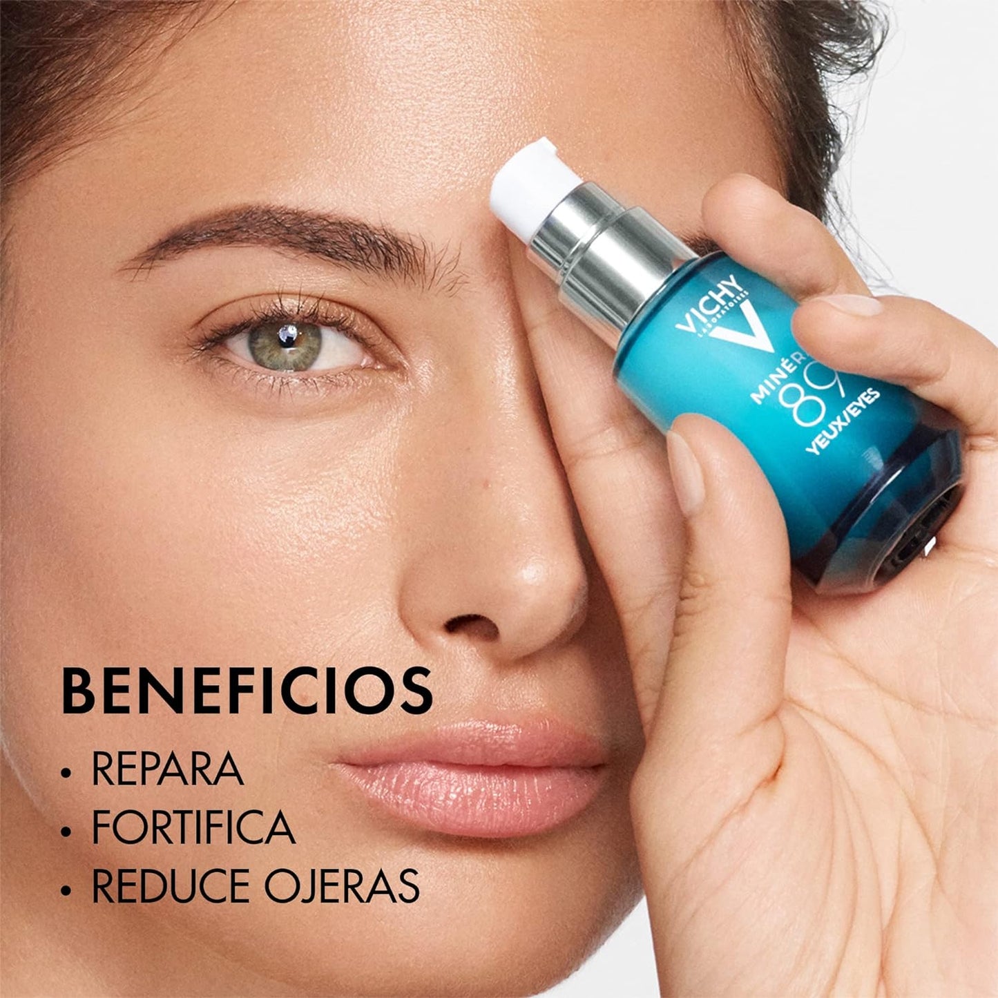 VICHY 89 Mineral Gel Contorno de Ojos, Mirada Luminosa Descansada, 15ml